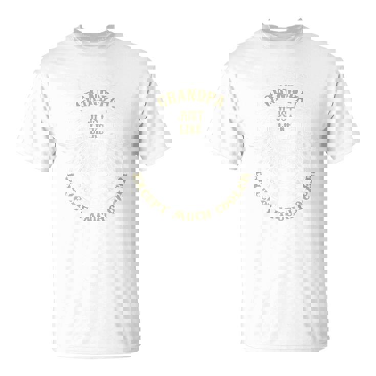 バックプリント おじいちゃんみたいだけどかっこいいバイカーのおじいちゃん Tシャツ