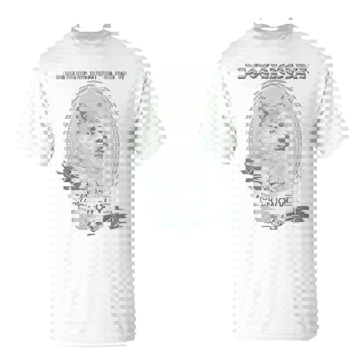 おもしろいいいいどこん 柴犬犬 ドル札 暗号のお金 Tシャツ