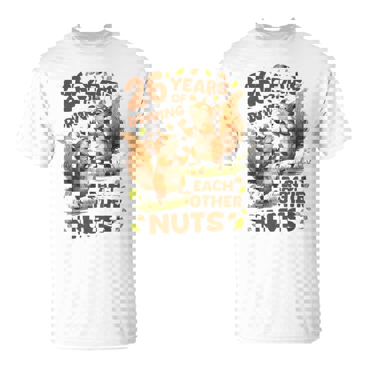 お互いの運転26年 ナッツ26周年 結婚26周年 Tシャツ
