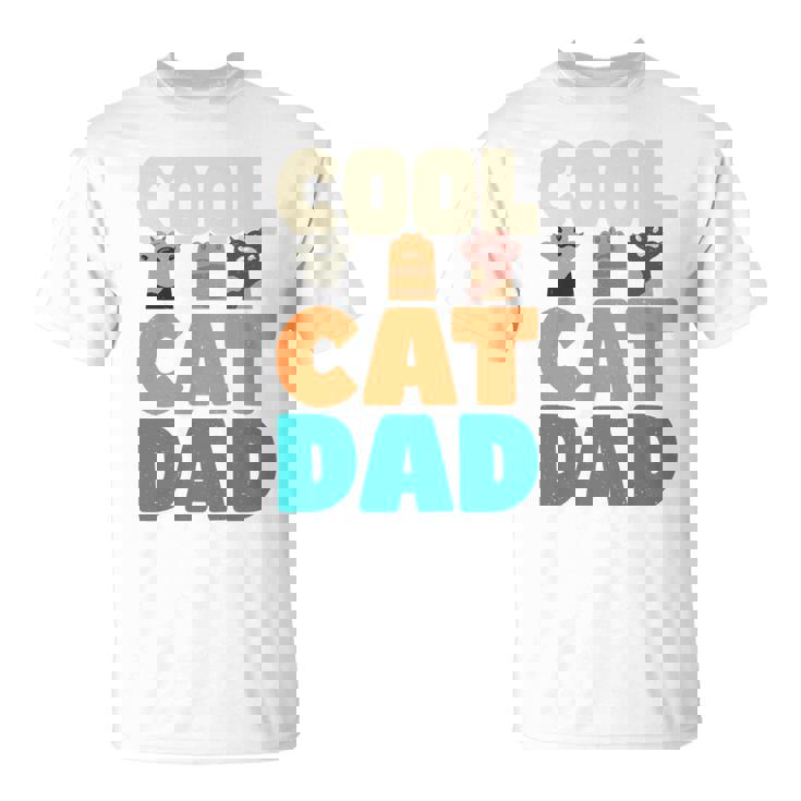 かっこいい猫お父さん面白い猫好きの男性 長袖tシャツ Tシャツ