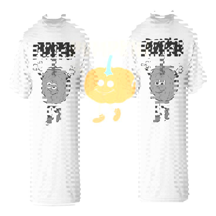 かぼちゃ Pumpkin キャラクター 顔 イラスト かわいい おもしろ シンプル ゆるい 野菜 ゆるキャラ Tシャツ