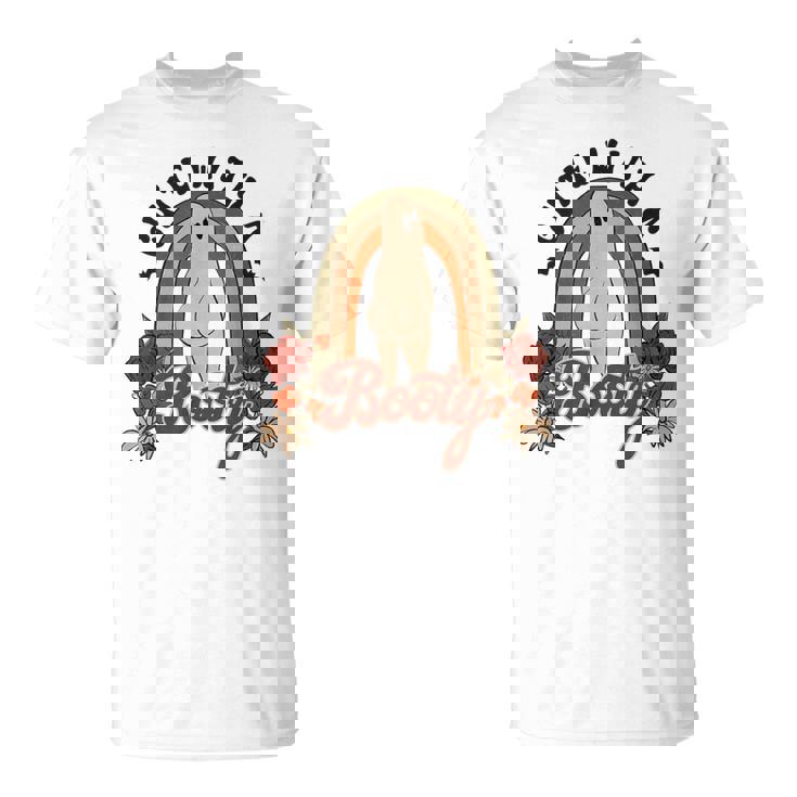 かわいいお尻 面白い ハロウィン ゴースト レトロ ヴィンテージ スタイル Tシャツ