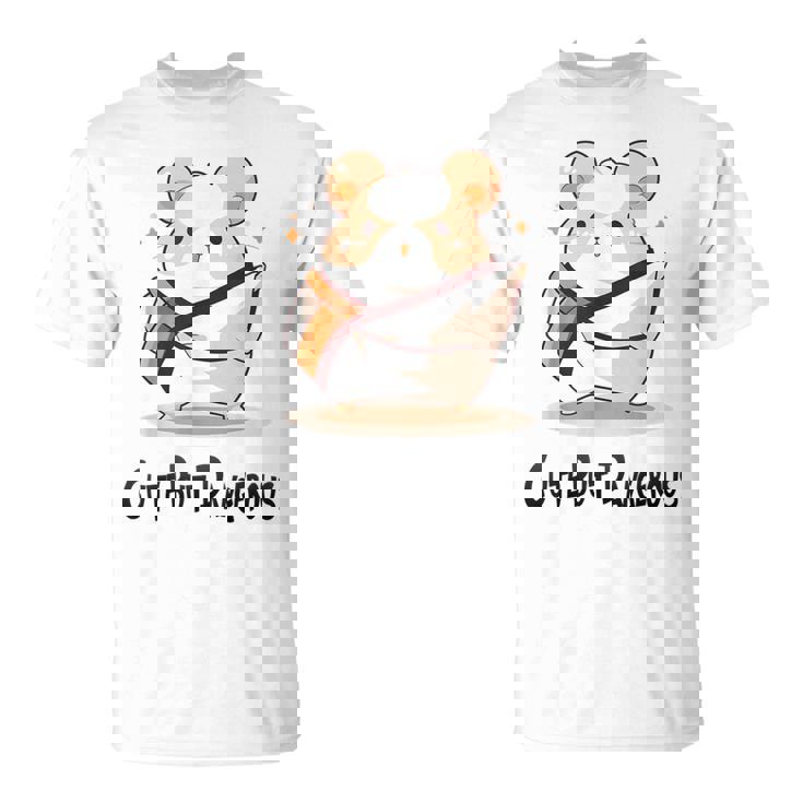 かわいいけど危険な面白いハムスター空手 Tシャツ