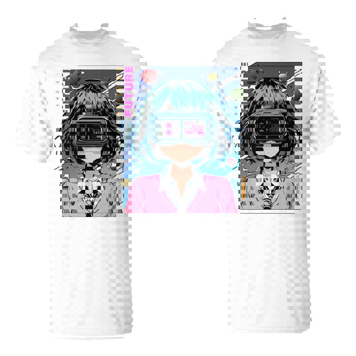 かわいいアニメの女の子 長袖tシャツ Tシャツ