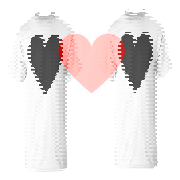 かわいい赤ミニマリスト ハート Tシャツ