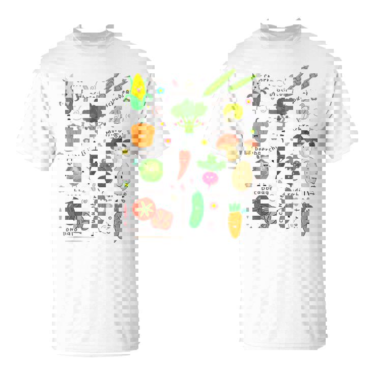 かわいい野菜 かわいい野菜 ヘルシーフード 食べる ビーガン Tシャツ