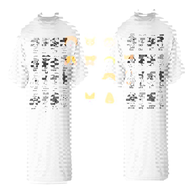 かわいい面白い犬種 Tシャツ