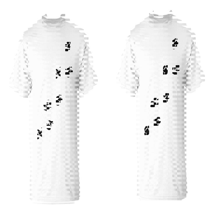 かわいい面白い猫の足跡 Tシャツ