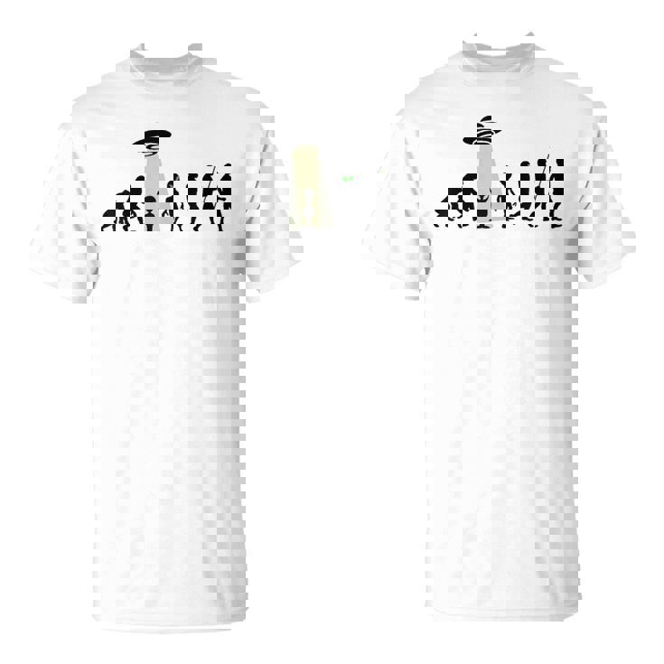 じんるいのしんか 人類の進化 Ufo Alien Human Evolution Tシャツ