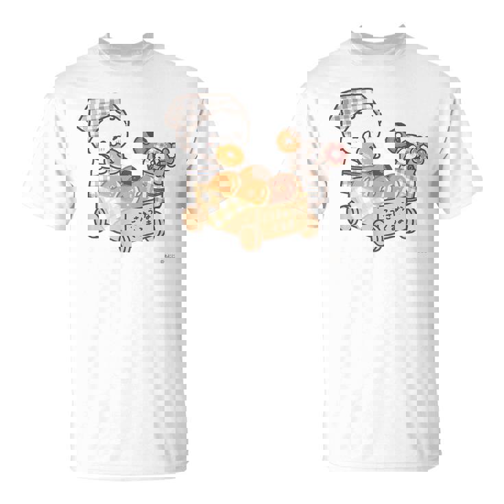 ねこぺん日和 ドーナツたくさん Tシャツ