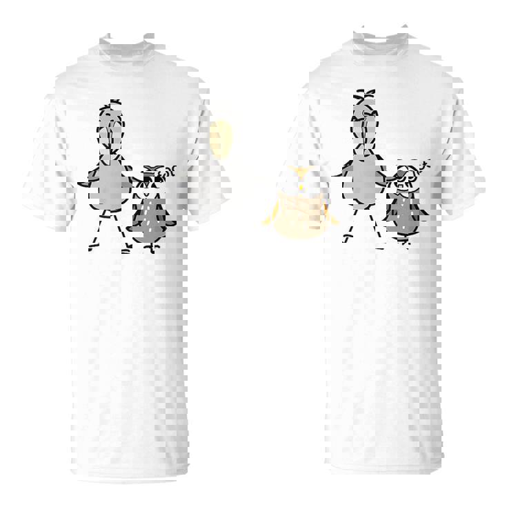 みんな大好きハシビロコウ 動かない鳥 はしび郎クラブtシャツ ハシビ郎とフクロウ Zoo ハシビロコウ フクロウ 鳥 Tシャツ