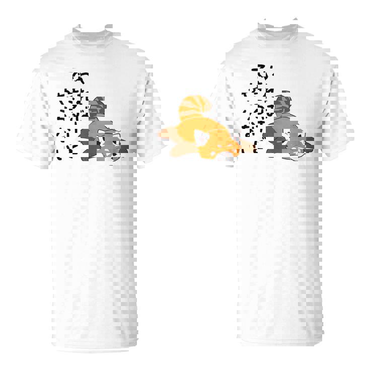 やればできるけどやらない レッサーパンダデザイン Tシャツ