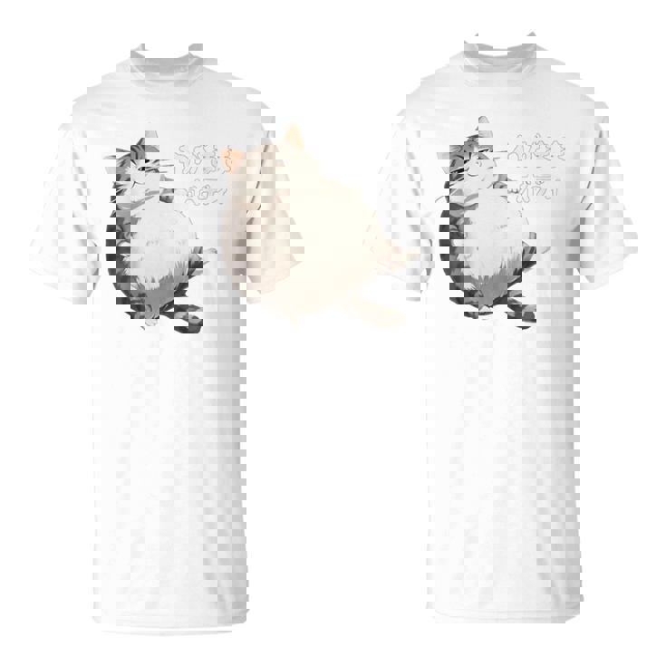 わがままボディ 猫 ねこ 太ったねこ ぽっちゃり 好ねこき かわいい おもしろ 面白い Tシャツ