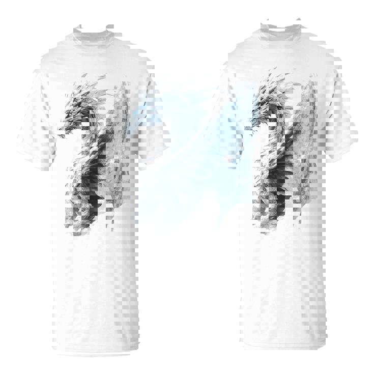 アイスドラゴン グラフィック 神話アート アイスドラゴン Tシャツ