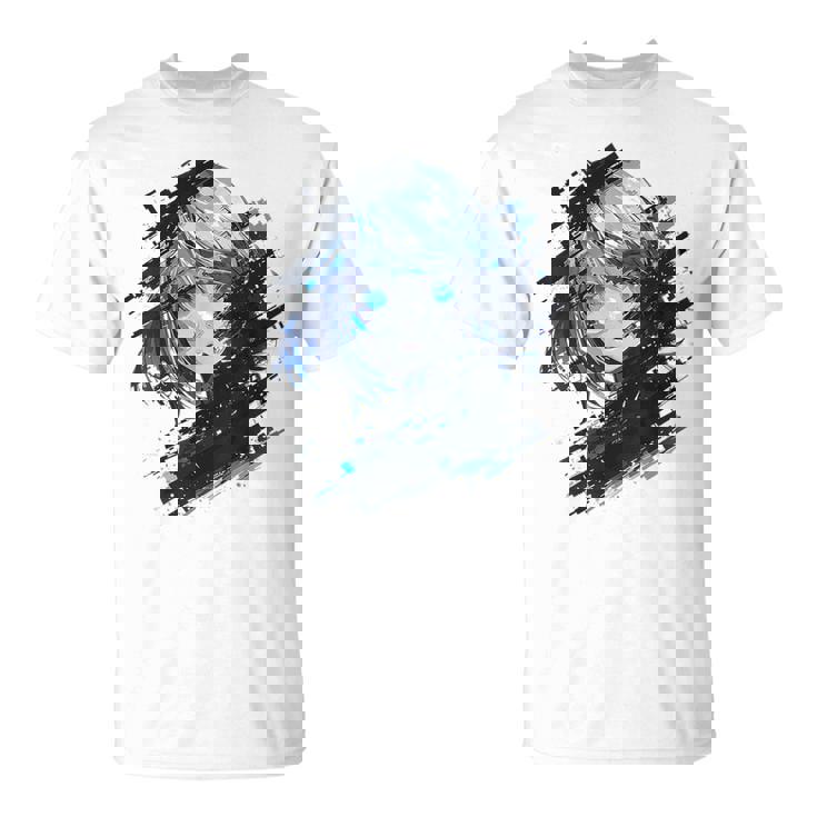 アニメ 漫画 グラフィック 青い目 アート アニメ Tシャツ