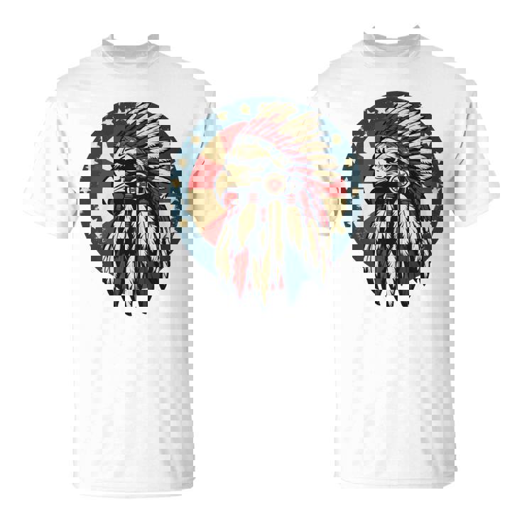 アメリカンイーグル チーフ インディアン ヘッドドレス ネイティブイーグル 長袖tシャツ Tシャツ