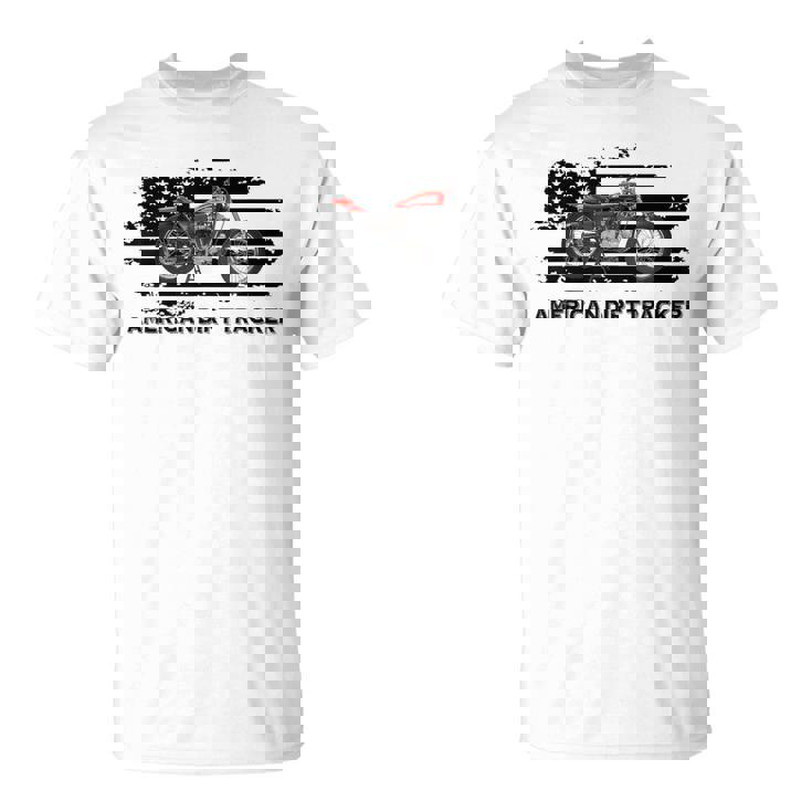 アメリカンダートトラッカー フラットトラックレーサー ダートトラック メンズ ボーイズ Tシャツ