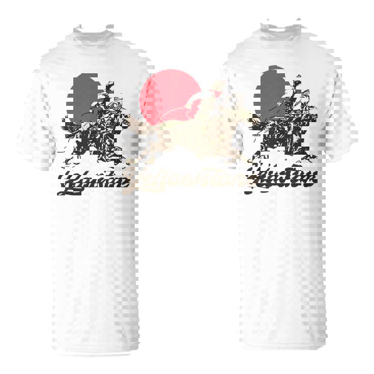 イエローストーン国立公園 カウボーイ&馬 ラングラー ビンテージ Tシャツ