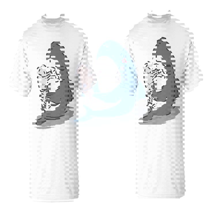 イカを噛み切ることができないサメ Tシャツ