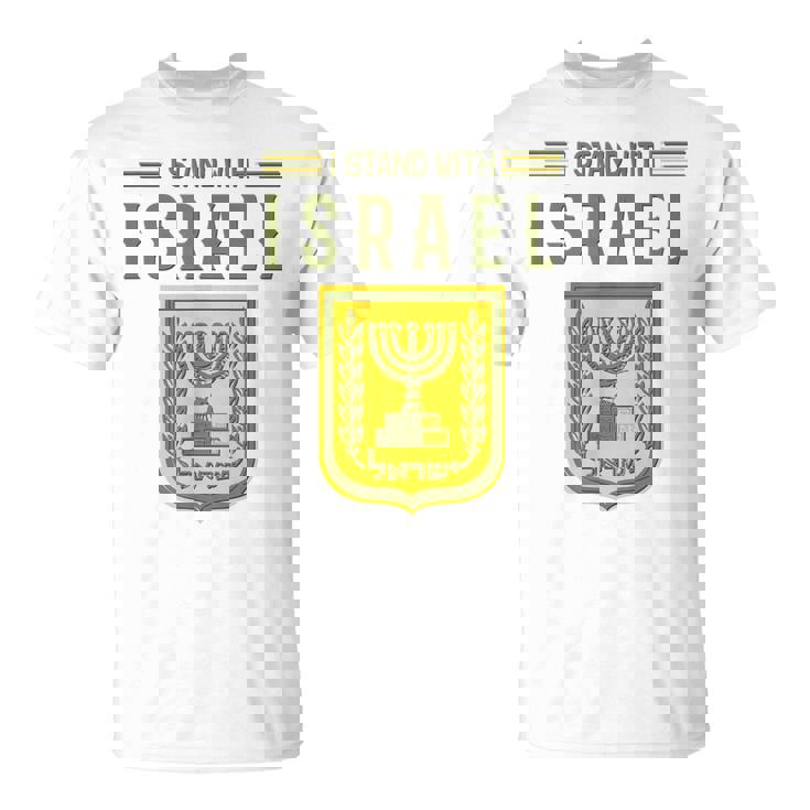 イスラエルシャツ サポート イスラエルスタンド イスラエル国旗付き Tシャツ
