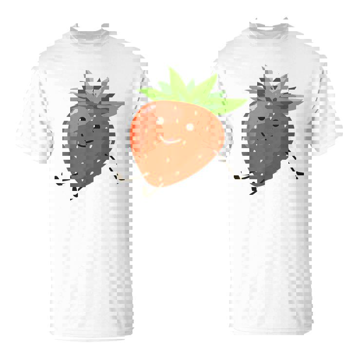 イチゴのハロウィンコスチューム かわいい怠惰なイチゴの果実 Tシャツ