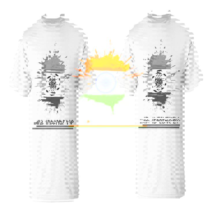 インド独立記念日 1947年8月15日 インド国旗 愛国心 Tシャツ
