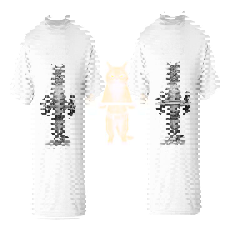 ウェイトリフティング 筋トレ バーベル やる気がないなら家に帰れ 赤毛 猫 ねこ Tシャツ