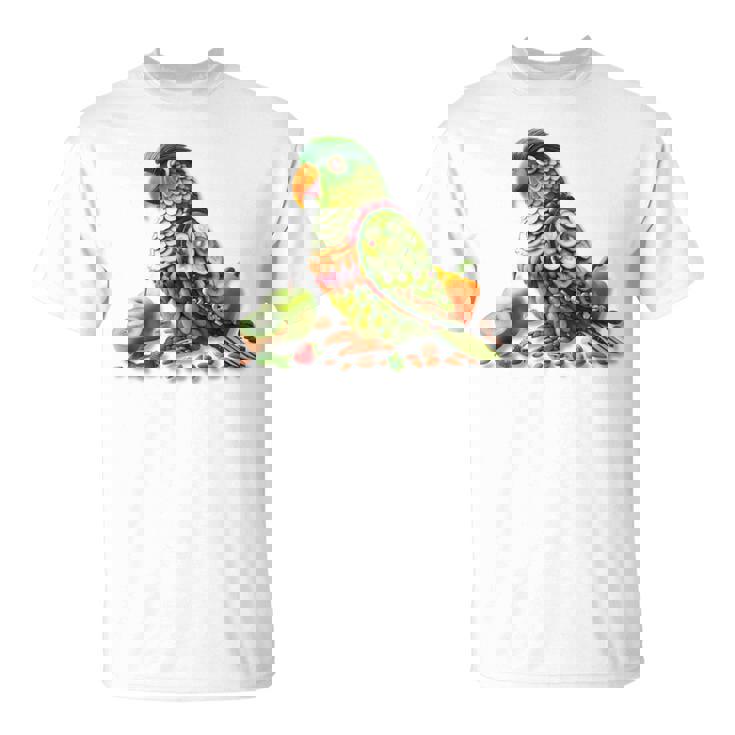 ウロコインコ フルーツアート トロピカル キウイ りんご ナッツ Tシャツ