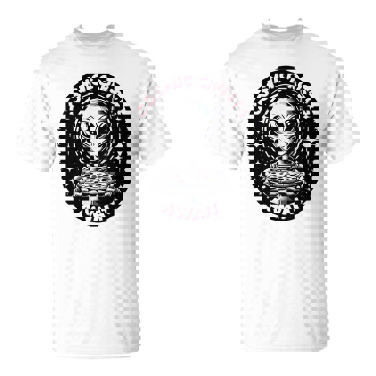 エイリアンピザオファー 宇宙の地殻が待っている 長袖tシャツ Tシャツ