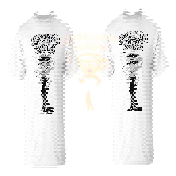 エスプレッソナ シニョーラ イタリアン Brainrot コーヒーミーム Tシャツ