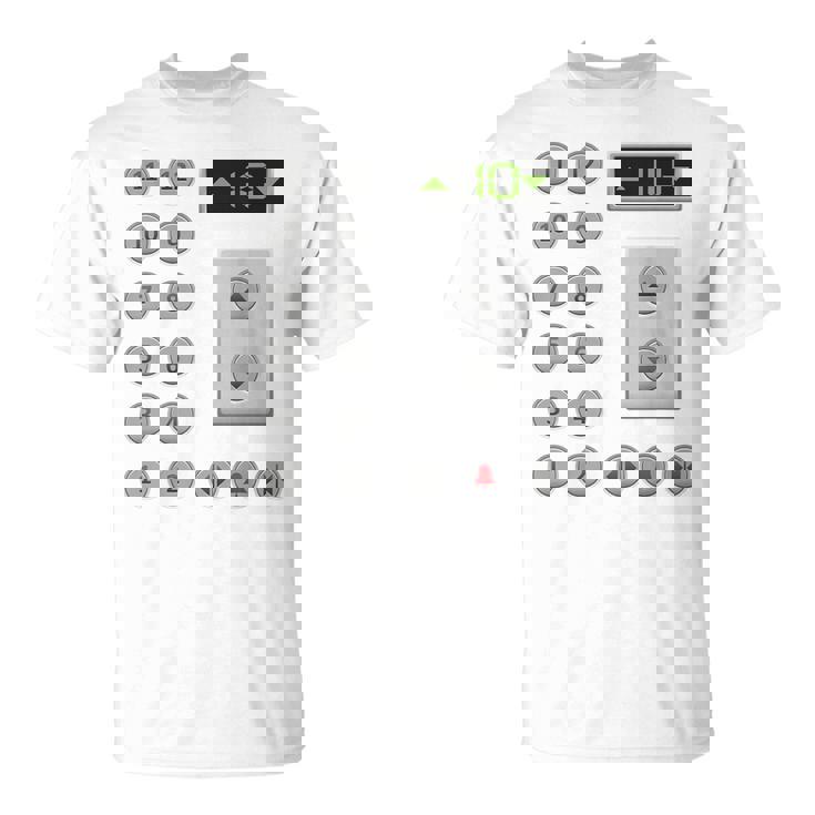 エレベーターボタン おもしろエレベーター Tシャツ
