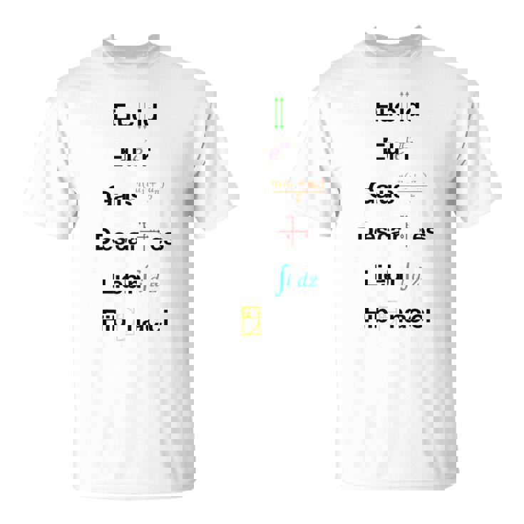 オタク数学ユークリッドオイラーガウスデカルトライプニッツフィボナッチ Tシャツ
