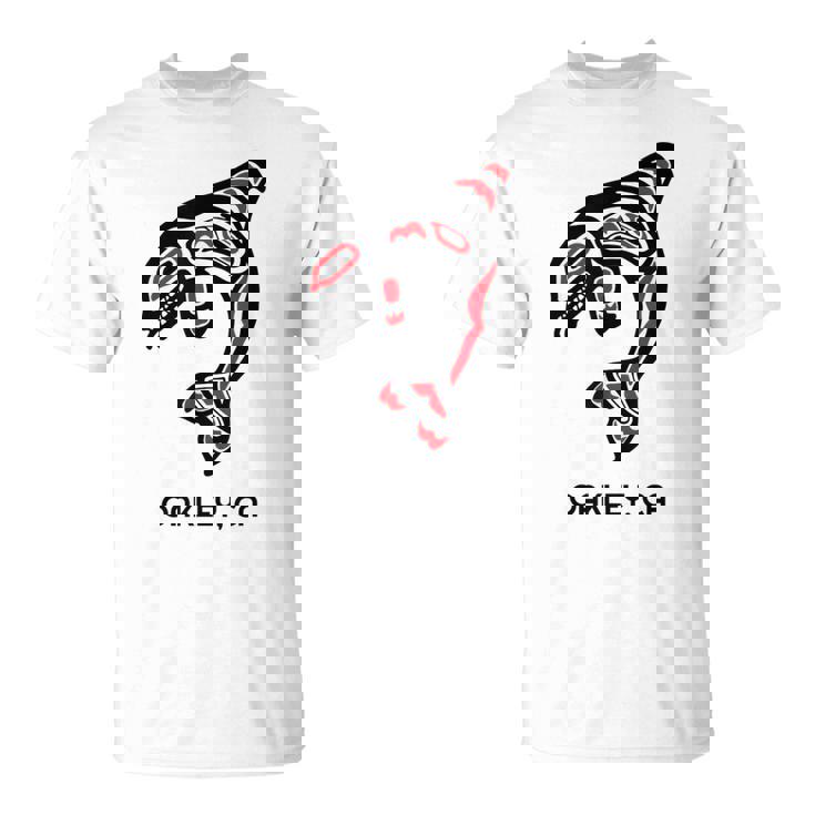 オークリー、カリフォルニア オルカキラー クジラ ネイティブアメリカン ギフト Tシャツ