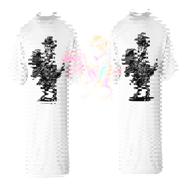 カウボーイ フレンチブルドッグ ライディング A ティラックス かわいいフレンチー Tシャツ