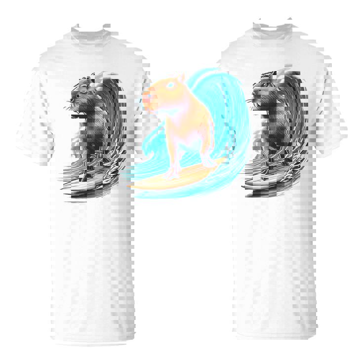 カッコイイ カピバラ サーファー サーフボード サーフィン メンズ レディース キッズ キャピー Tシャツ