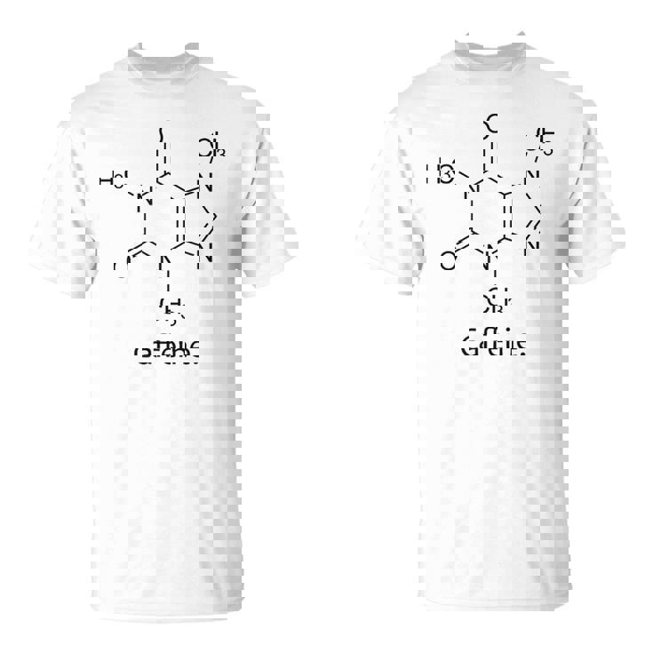 カフェインシャツ 化学構造 分子化学 コーヒー Tシャツ