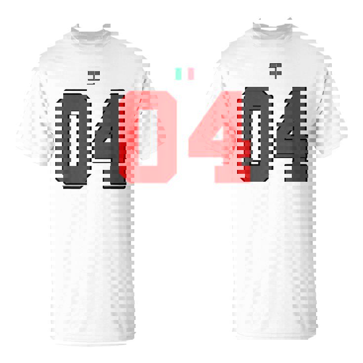 カレッジ 04 ナンバー スタイル ヴィンテージ イタリア国旗 Tシャツ