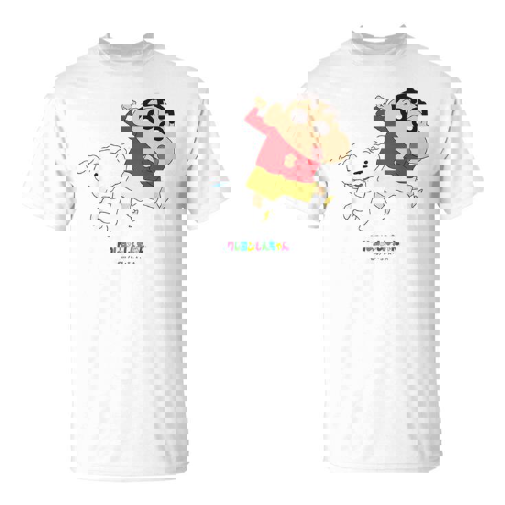 キッズ クレヨンしんちゃん 踊る！しんちゃんとシロ Tシャツ