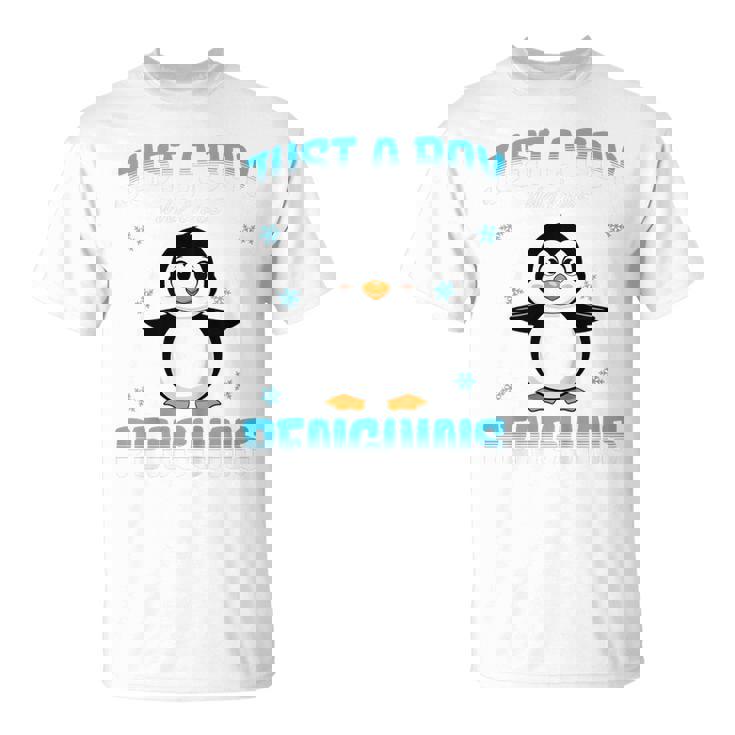 キッズ ペンギンが大好きな少年 キッズボーイズ ペンギン好き Tシャツ