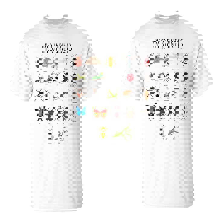 キッズ 昆虫の種類バグ識別科学 Tシャツ
