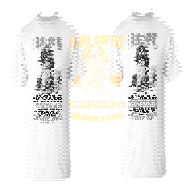 キャバリア・キング・チャールズ・スパニエル犬種 I Like Coffee My Tシャツ