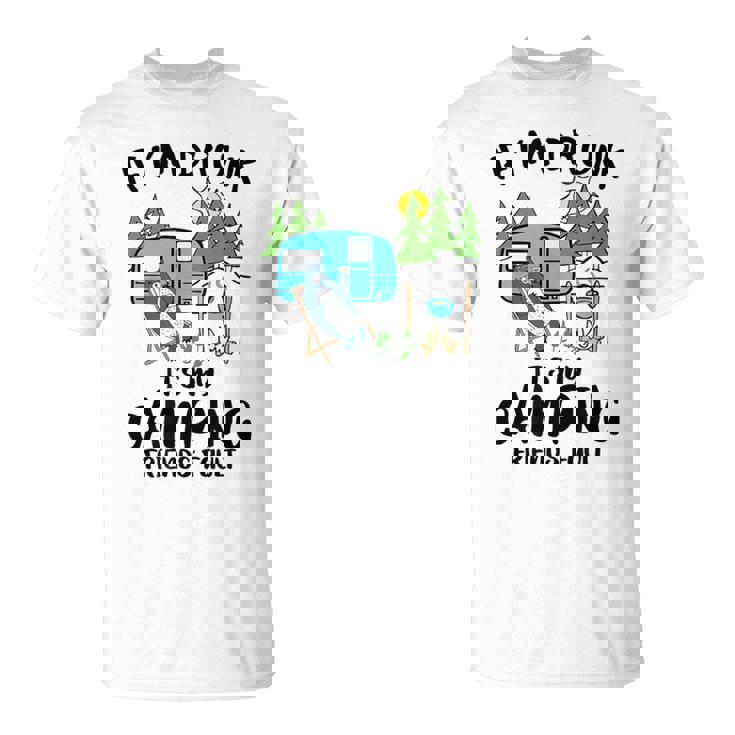 キャンプ 楽しい キャンピング 面白い キャンプファイヤー キャンピングカー 旅 Tシャツ