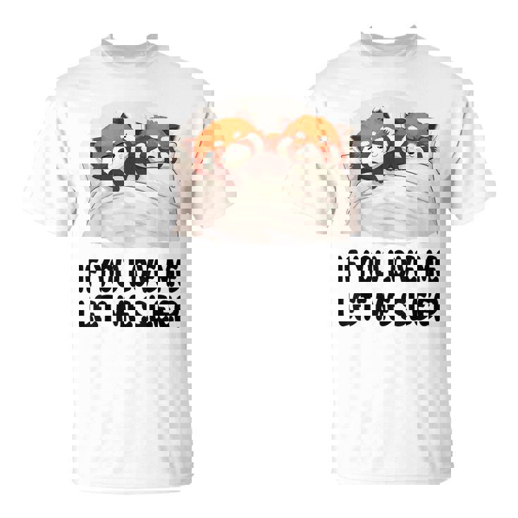キュートなレッサーパンダ If You Love Meleep パジャマ Tシャツ
