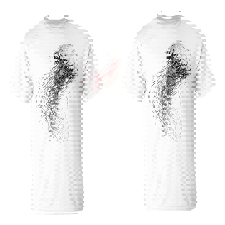 クラゲ 図面 グラフィック 動物 アート クラゲ Tシャツ
