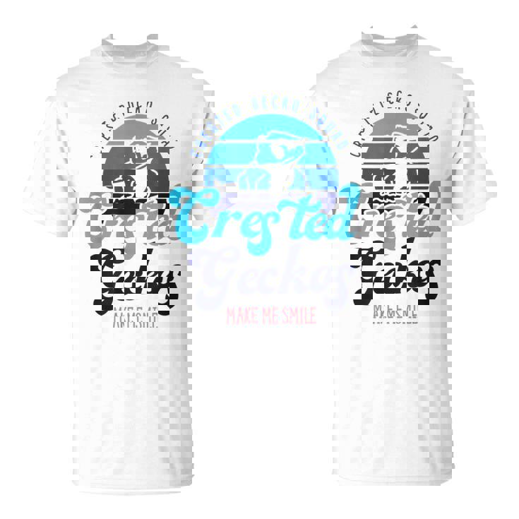 クレステッドゲッコーは私を笑顔にする エキゾチックなトカゲ Tシャツ