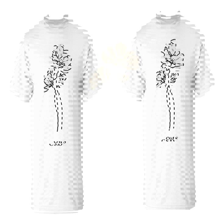クール コスモス ボタニカル 花 かわいい コスモス 花好き Tシャツ