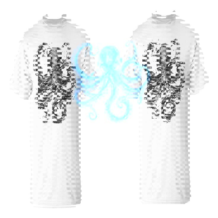 クール ブルー タコ 海 海 好き 触手 タコ好き Tシャツ