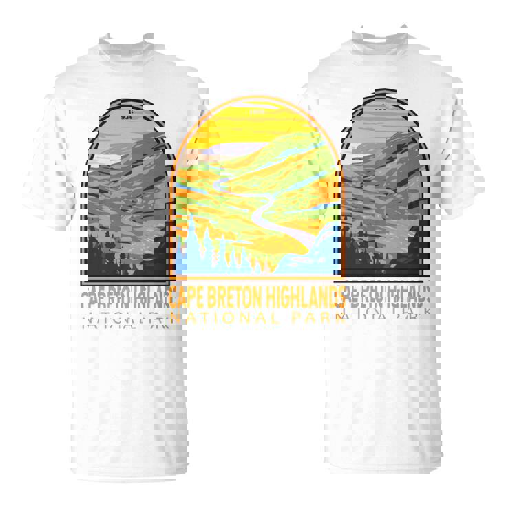 ケープブレトンハイランズ国立公園 カナダヴィンテージエンブレム 長袖tシャツ Tシャツ