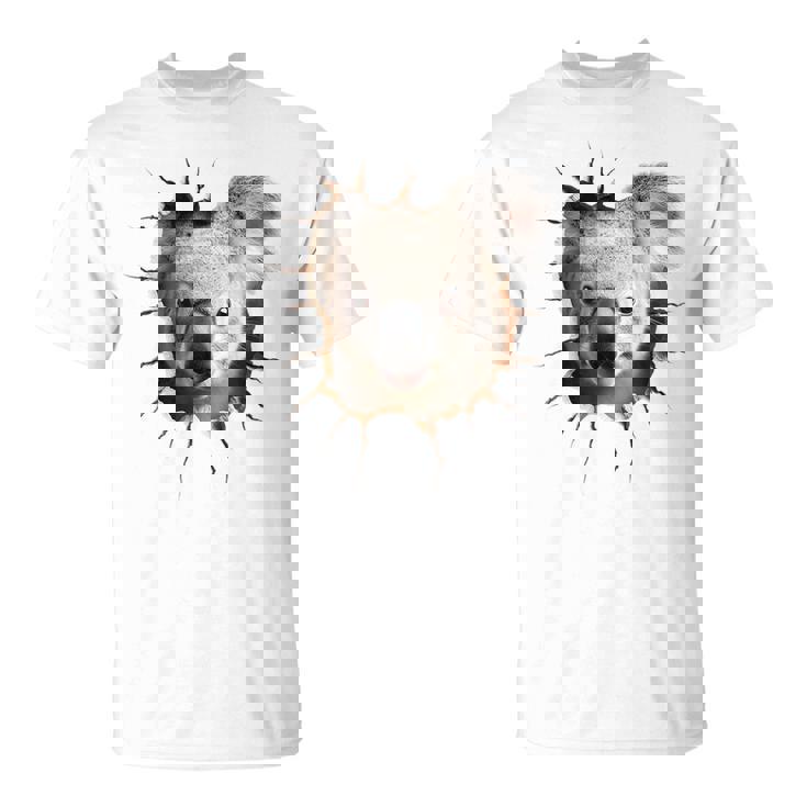 コアラ アニマル柄 動物園 ポートレート イラスト かわいい コアラ Tシャツ