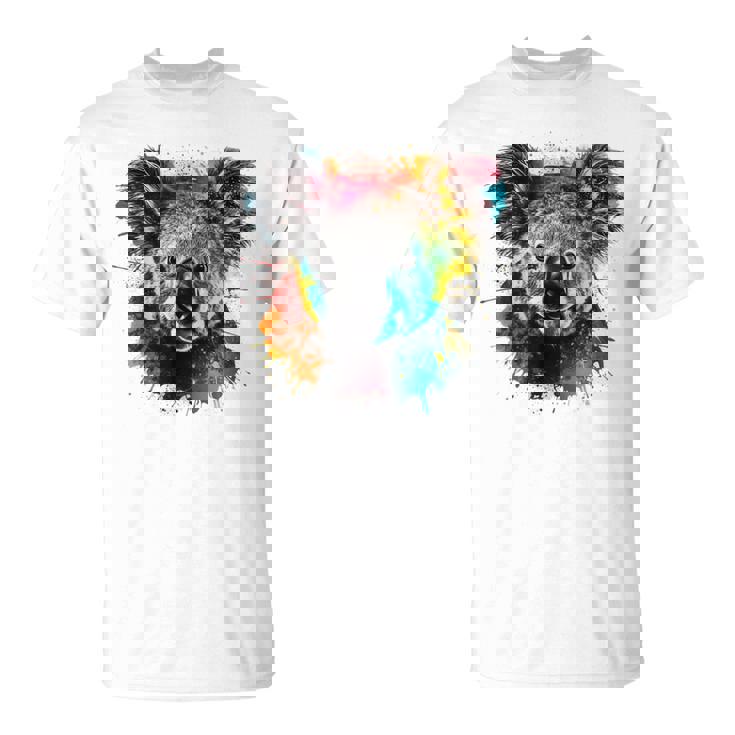 コアラ アートワーク カラフル アートアニマル コアラ Tシャツ